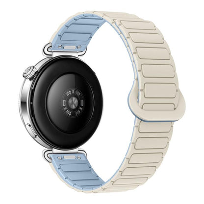 Press Button I-Shaped Magnetic Silicone Watch Band, 18mm, 20mm, 22mm