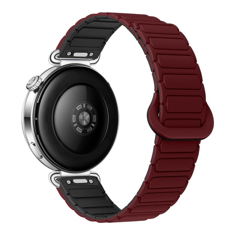 Press Button I-Shaped Magnetic Silicone Watch Band, 18mm, 20mm, 22mm
