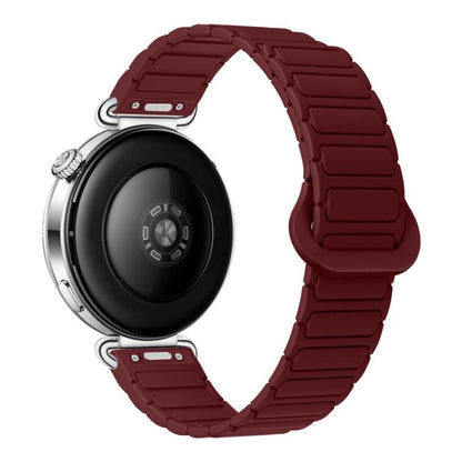Press Button I-Shaped Magnetic Silicone Watch Band, 18mm, 20mm, 22mm