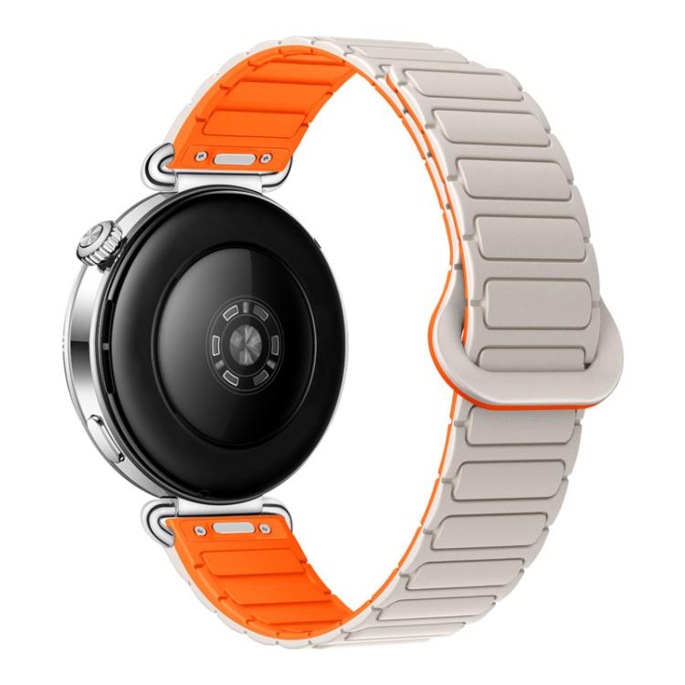 Press Button I-Shaped Magnetic Silicone Watch Band, 18mm, 20mm, 22mm