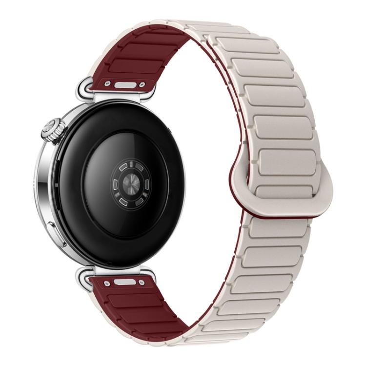 Press Button I-Shaped Magnetic Silicone Watch Band, 18mm, 20mm, 22mm