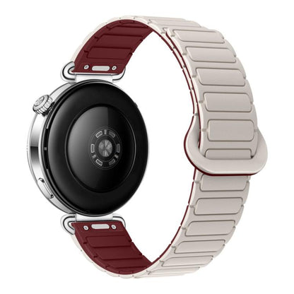 Press Button I-Shaped Magnetic Silicone Watch Band, 18mm, 20mm, 22mm