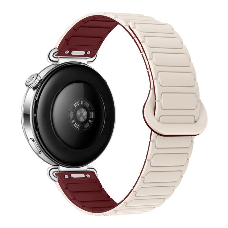 Press Button I-Shaped Magnetic Silicone Watch Band, 18mm, 20mm, 22mm