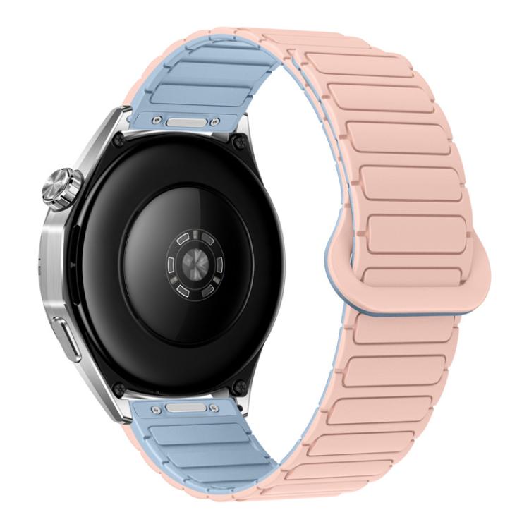 Press Button I-Shaped Magnetic Silicone Watch Band, 18mm, 20mm, 22mm