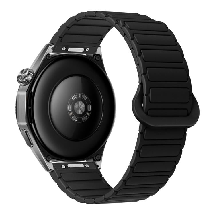Press Button I-Shaped Magnetic Silicone Watch Band, 18mm, 20mm, 22mm