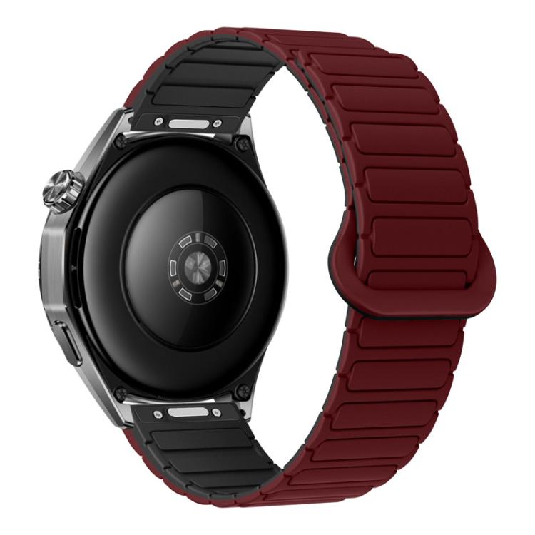 Press Button I-Shaped Magnetic Silicone Watch Band, 18mm, 20mm, 22mm
