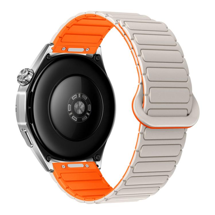 Press Button I-Shaped Magnetic Silicone Watch Band, 18mm, 20mm, 22mm