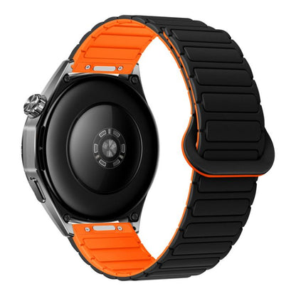 Press Button I-Shaped Magnetic Silicone Watch Band, 18mm, 20mm, 22mm