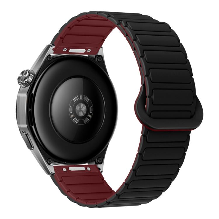 Press Button I-Shaped Magnetic Silicone Watch Band, 18mm, 20mm, 22mm