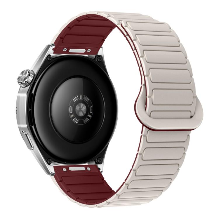 Press Button I-Shaped Magnetic Silicone Watch Band, 18mm, 20mm, 22mm