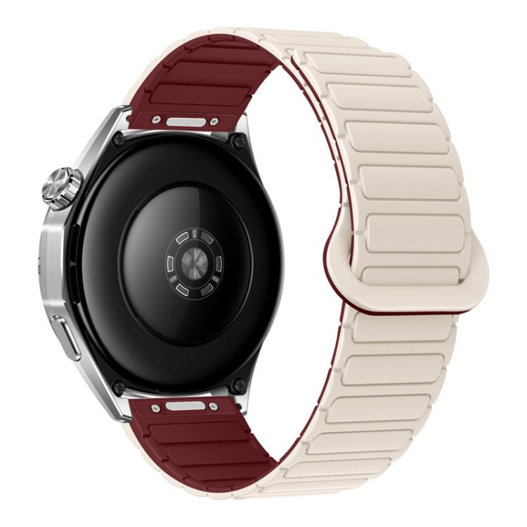 Press Button I-Shaped Magnetic Silicone Watch Band, 18mm, 20mm, 22mm