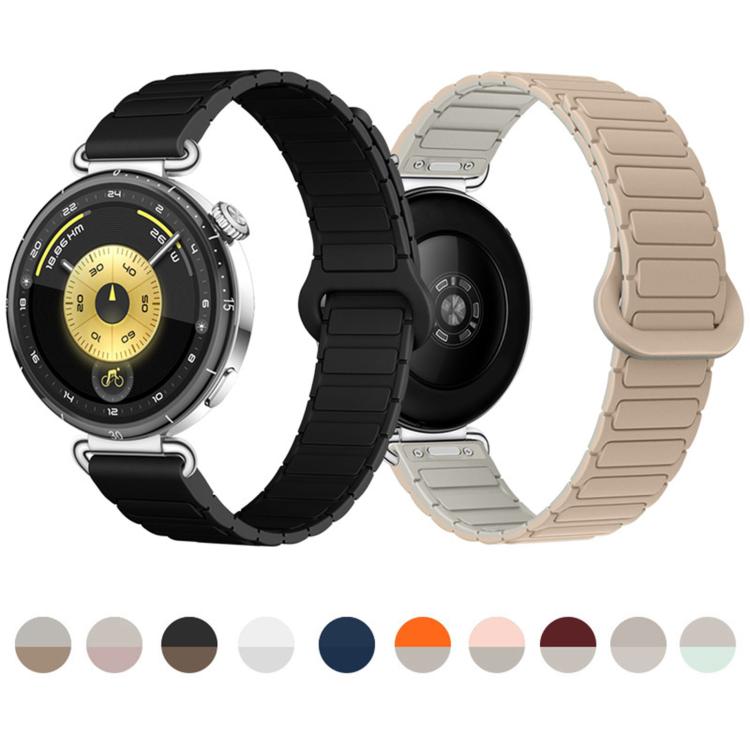 Press Button I-Shaped Magnetic Silicone Watch Band, 18mm, 20mm, 22mm
