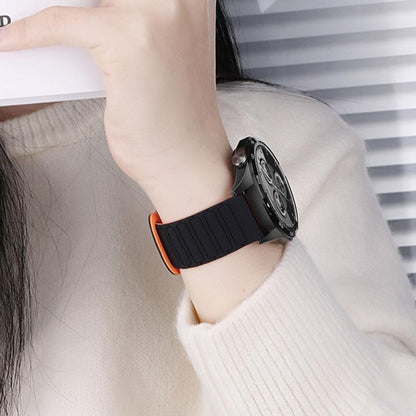 Press Button I-Shaped Magnetic Silicone Watch Band, 18mm, 20mm, 22mm