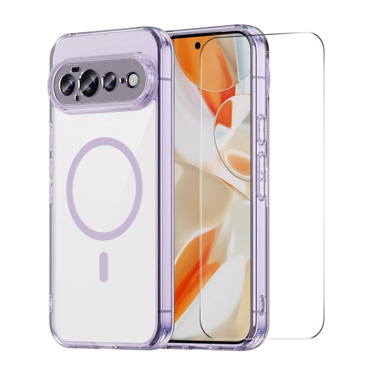 ENKAY Hat-Prince Magnetic Matte Translucent Phone Case with 0.18mm Ultrasonic Unlock Glass Film, For Google Pixel 11 Pro XL, For Google Pixel 11, For Google Pixel 11 Pro