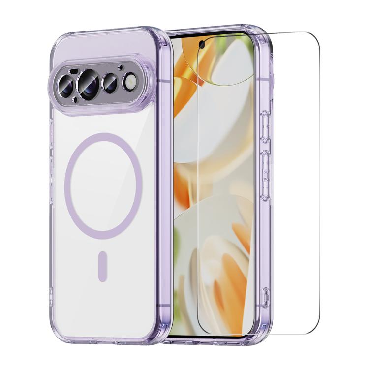 ENKAY Hat-Prince Magnetic Matte Translucent Phone Case with 0.18mm Ultrasonic Unlock Glass Film, For Google Pixel 11 Pro XL, For Google Pixel 11, For Google Pixel 11 Pro