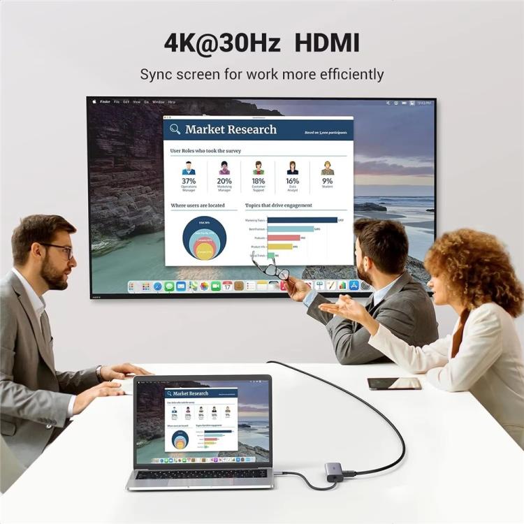 UGREEN CM512 90568 USB3.0 PD100W RJ45 SD / TF Card Reader 7 in 1 USB-C HUB, CM512-90568