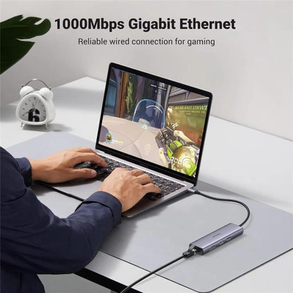 UGREEN CM512 90568 USB3.0 PD100W RJ45 SD / TF Card Reader 7 in 1 USB-C HUB, CM512-90568