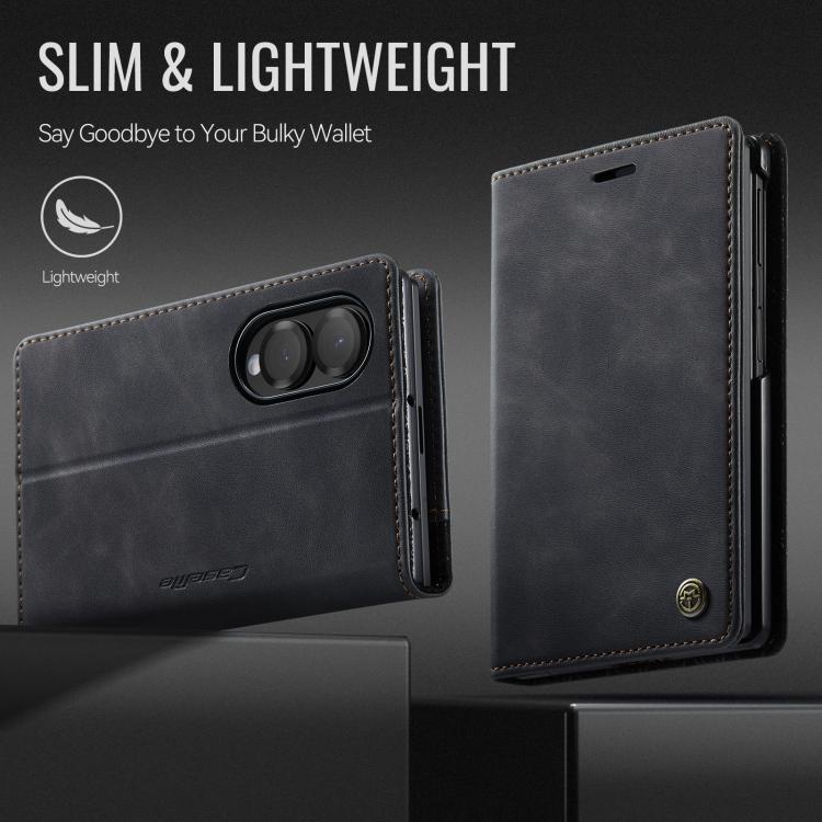 CaseMe 033 Calf Leather Lining Microfibre RFID Blocking Phone Case, For Galaxy Z Fold8 5G, For Galaxy Z Fold8 Ultra 5G