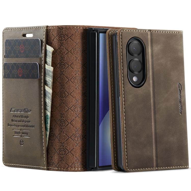 CaseMe 033 Calf Leather Lining Microfibre RFID Blocking Phone Case, For Galaxy Z Fold8 5G, For Galaxy Z Fold8 Ultra 5G