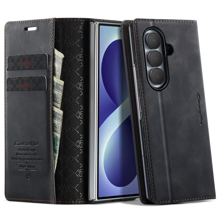 CaseMe 033 Calf Leather Lining Microfibre RFID Blocking Phone Case, For Galaxy Z Fold8 5G, For Galaxy Z Fold8 Ultra 5G