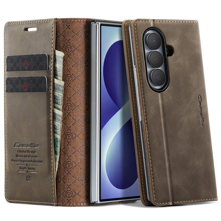 CaseMe 033 Calf Leather Lining Microfibre RFID Blocking Phone Case, For Galaxy Z Fold8 5G, For Galaxy Z Fold8 Ultra 5G
