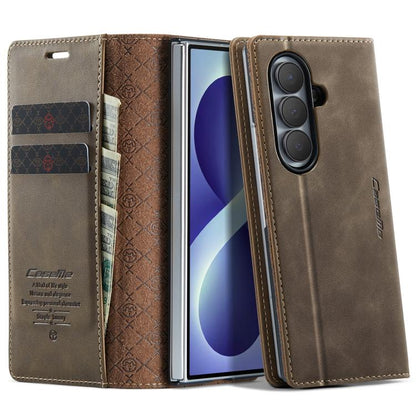 CaseMe 033 Calf Leather Lining Microfibre RFID Blocking Phone Case, For Galaxy Z Fold8 5G, For Galaxy Z Fold8 Ultra 5G
