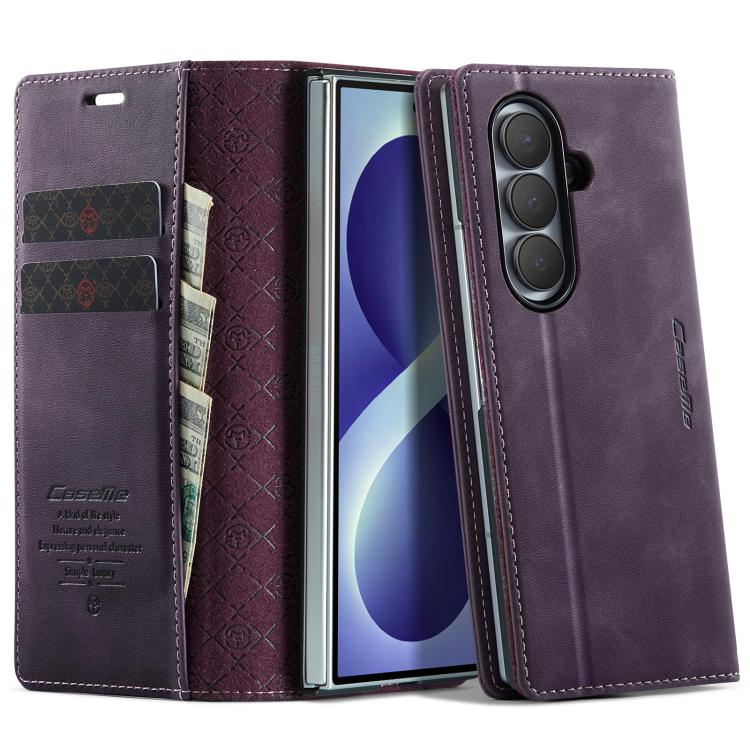 CaseMe 033 Calf Leather Lining Microfibre RFID Blocking Phone Case, For Galaxy Z Fold8 5G, For Galaxy Z Fold8 Ultra 5G