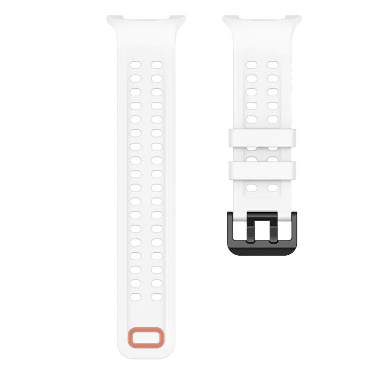 Solid Color Dual-Row Perforated Silicone Watch Band, For Galaxy Watch 9 / 8 / 8 Classic