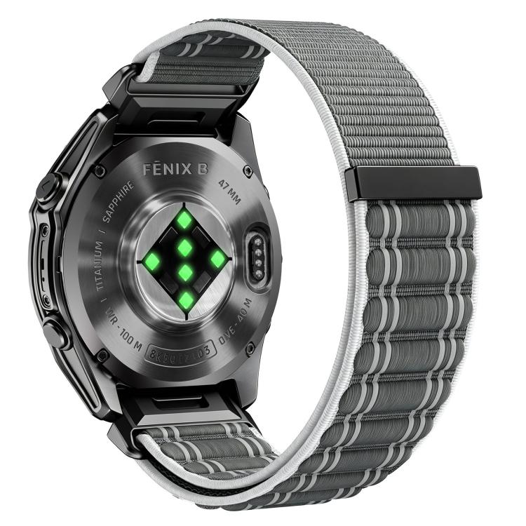 Wavy Patterned Nylon Woven Hook and Loop Fastener Watch Band, For Gamin 26mm, For Gamin 22mm