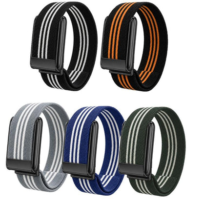 Three-Stripe Woven Nylon Watch Band, For WHOOP 5.0 Electrocardiogram, For WHOOP 5.0 Regular