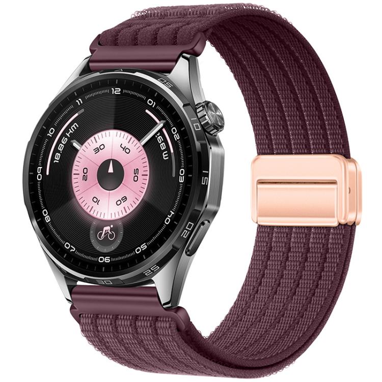 Magnetic Clasp Five-Link Breathable Nylon Watch Band, 22mm, 20mm, 18mm