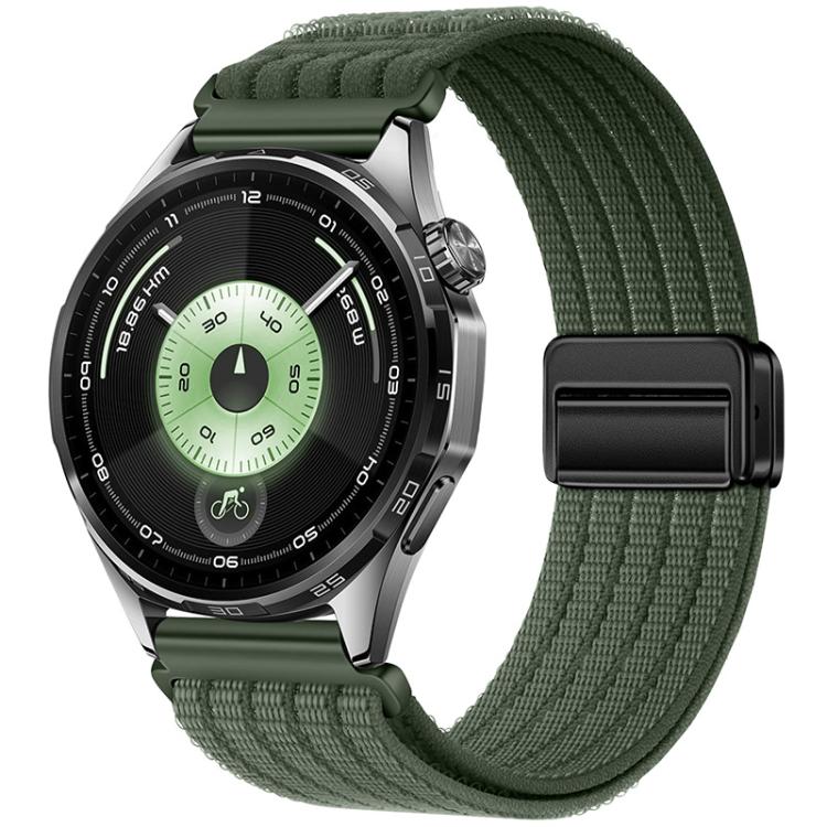 Magnetic Clasp Five-Link Breathable Nylon Watch Band, 22mm, 20mm, 18mm