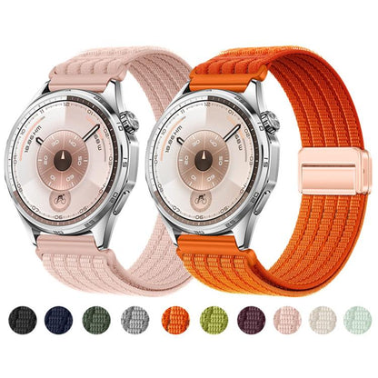 Magnetic Clasp Five-Link Breathable Nylon Watch Band, 22mm, 20mm, 18mm