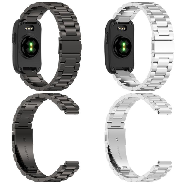 Three Beads Folding Buckle Stainless Steel Watch Band, For Garmin CIRQA Smart Band
