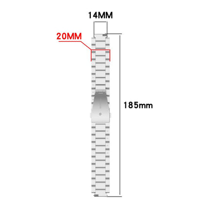 Three Beads Folding Buckle Stainless Steel Watch Band, For Garmin CIRQA Smart Band