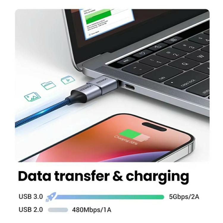 UGREEN 40702 5Gbps OTG Data Transfer USB-C Male to USB 3.0 Female Adapter