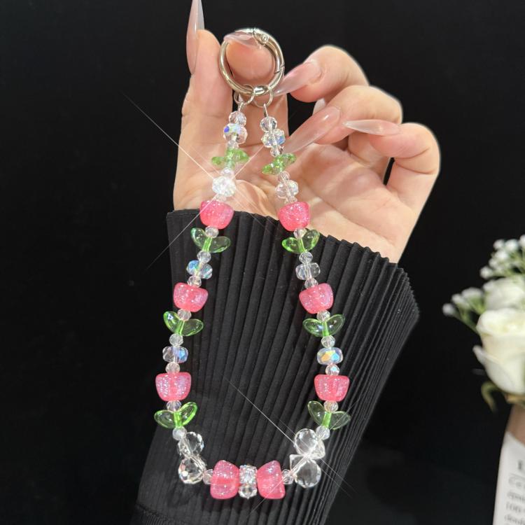 Vibrant Sweet Fruit?Style Phone Chain, Pink, Green