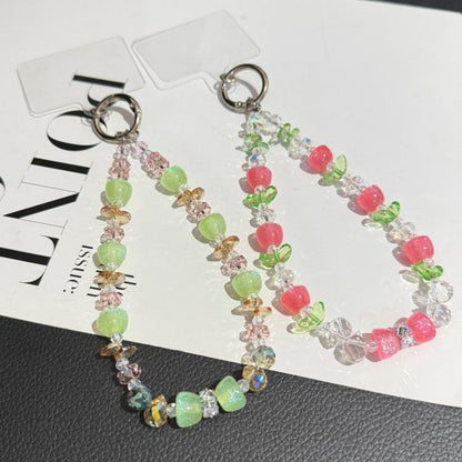 Vibrant Sweet Fruit?Style Phone Chain, Pink, Green