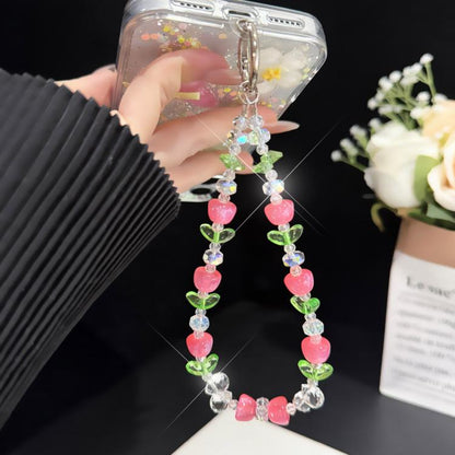 Vibrant Sweet Fruit?Style Phone Chain, Pink, Green