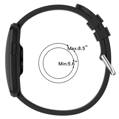 Pin Buckle Vertical-Striped Silicone Watch Band, For Garmin CIRQA Smart Band