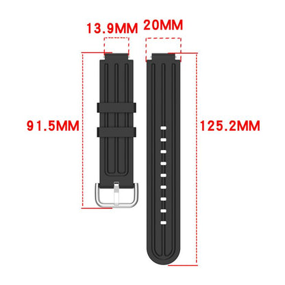 Pin Buckle Vertical-Striped Silicone Watch Band, For Garmin CIRQA Smart Band