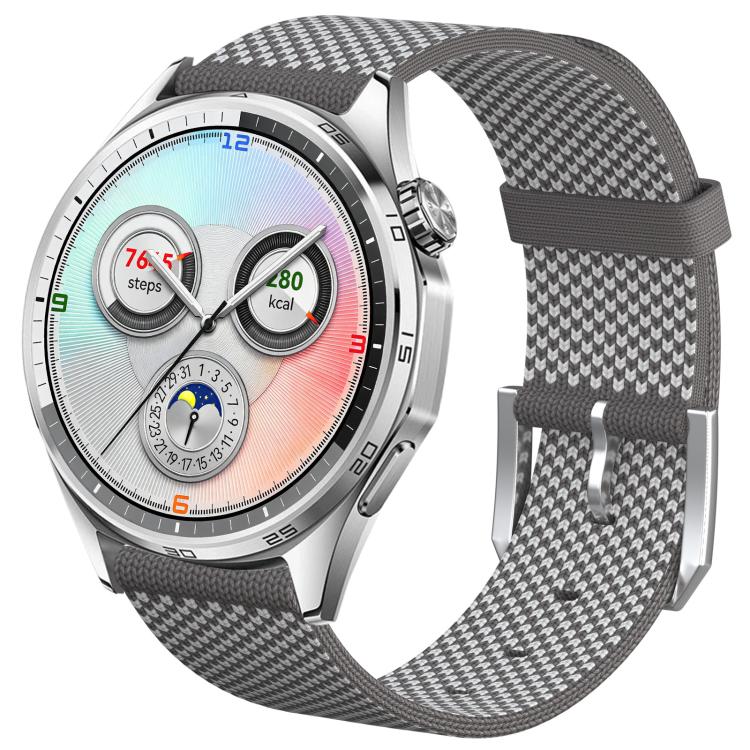 Seamless Design Knitted Nylon Watch Band, 22mm