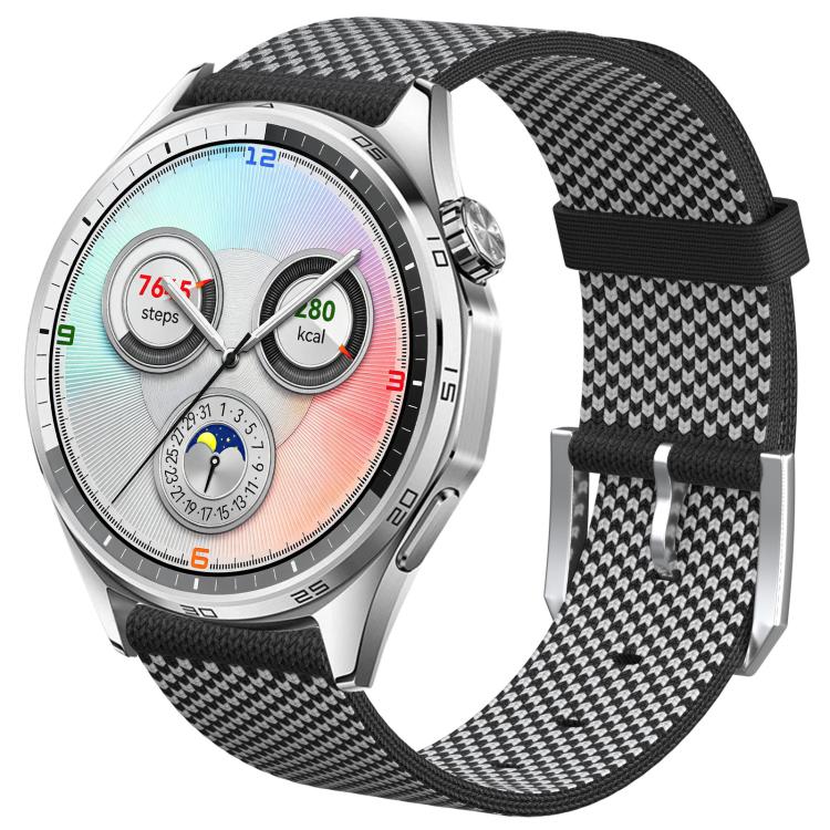 Seamless Design Knitted Nylon Watch Band, 22mm