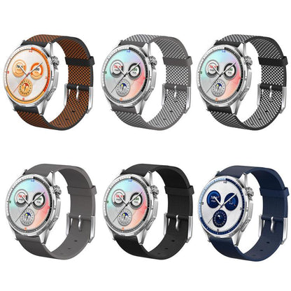 Seamless Design Knitted Nylon Watch Band, 22mm