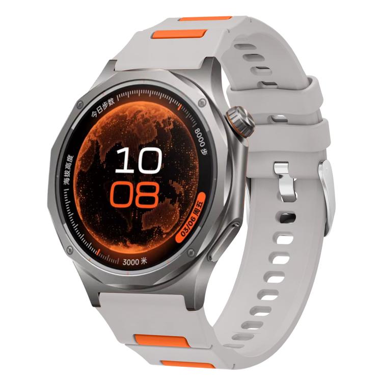 Pin Buckle Two Color Silicone Watch Band, 22mm