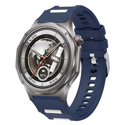 Pin Buckle Two Color Silicone Watch Band, 22mm