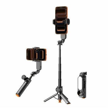 Q43 AI Image Stabilization Selfie Stick Phone Gimbal Stabilizer with RGB Fill Light, Tripod, Remote Control, Q43