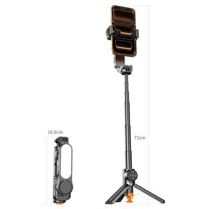 Q43 AI Image Stabilization Selfie Stick Phone Gimbal Stabilizer with RGB Fill Light, Tripod, Remote Control, Q43