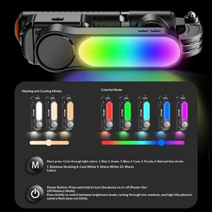 Q43 AI Image Stabilization Selfie Stick Phone Gimbal Stabilizer with RGB Fill Light, Tripod, Remote Control, Q43