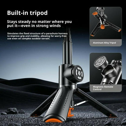 Q43 AI Image Stabilization Selfie Stick Phone Gimbal Stabilizer with RGB Fill Light, Tripod, Remote Control, Q43
